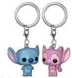 Funko Pop! Keychain: Lilo & Stitch & Angel 2 Pack Toy, Multicolor -Coming Soon